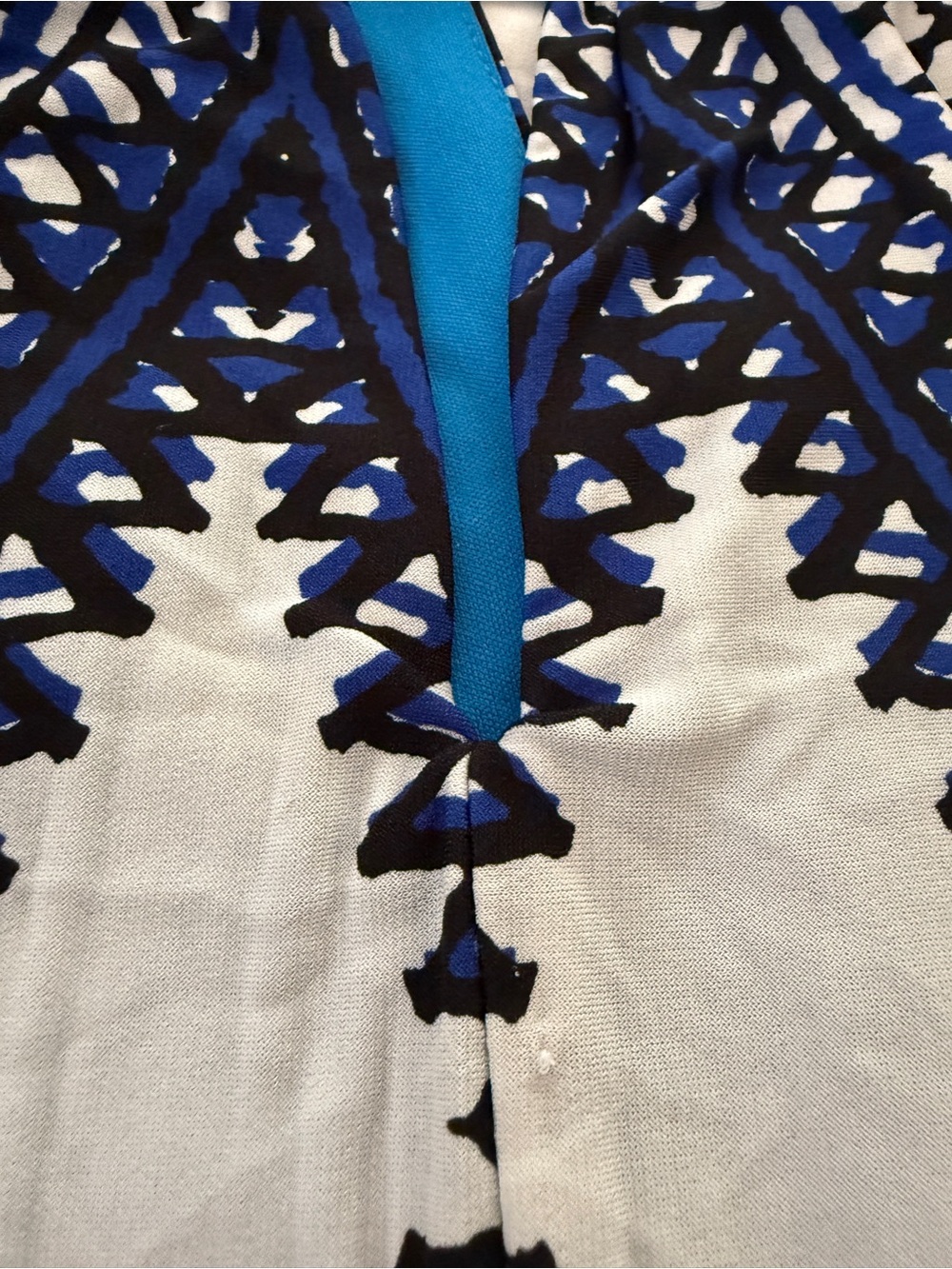 Back-Tie Maxi Dress Size 2X Emma & Michele Geometric Blues - Picture 12 of 13